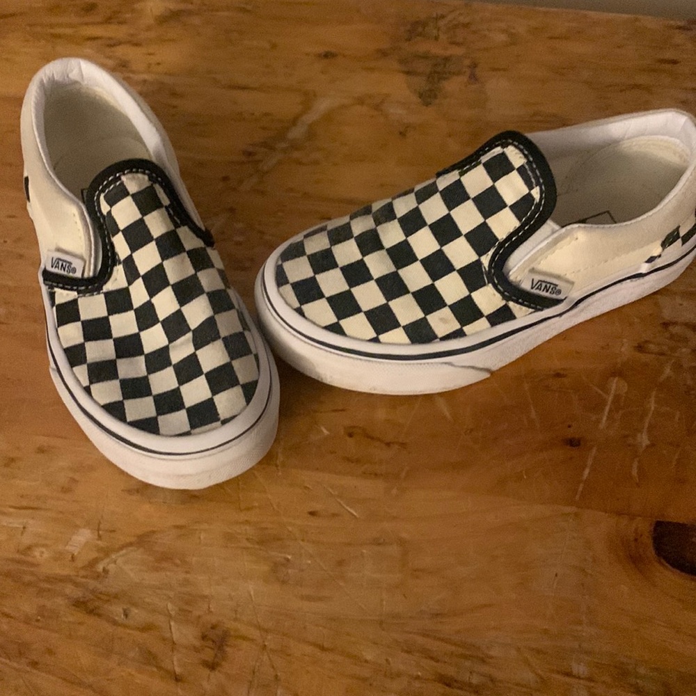 Classic black and white checkered vans